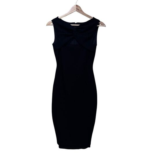 Bailey 44 womens twist ponte keyhole sheath dress black small - Picture 1 of 7